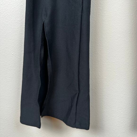 Becca Yoga Pants Flare Black Slit at Hem Women's Size Small Active Athleisure - Picture 3 of 7